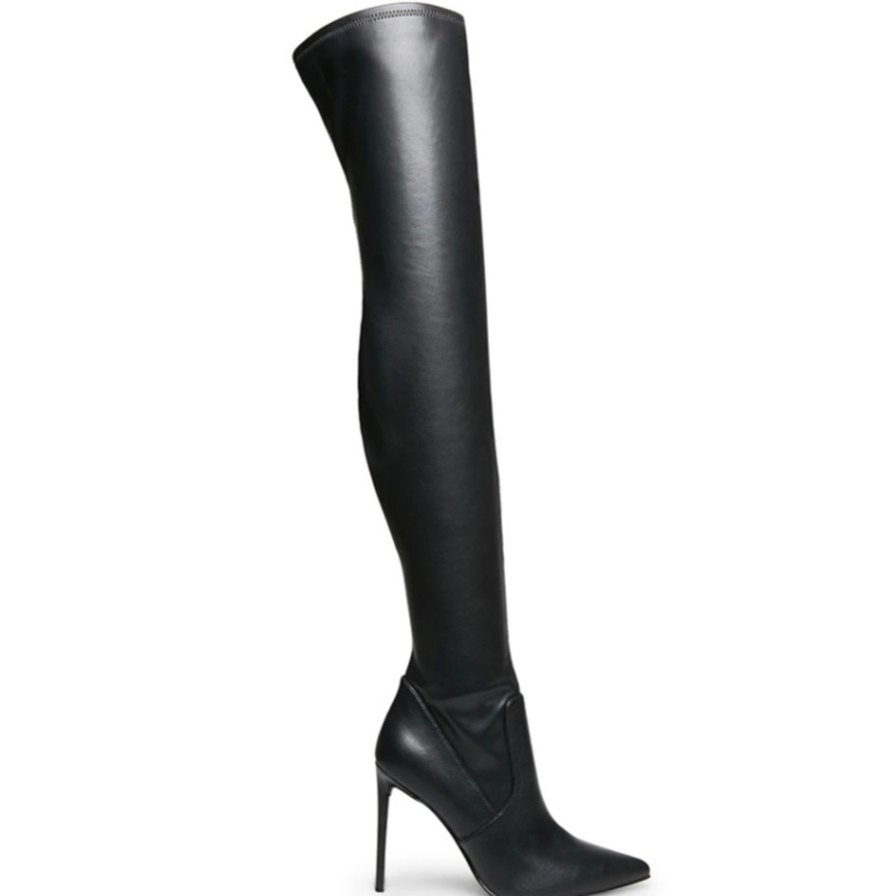 Black Steve Madden thigh high boots Size - 10. BRAND NEW. NEVER BEEN WORN